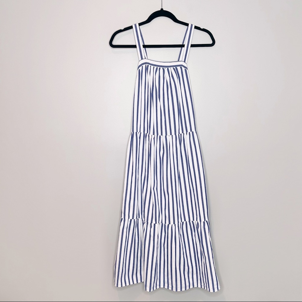 Universal Thread Blue and White Striped Midi Dress